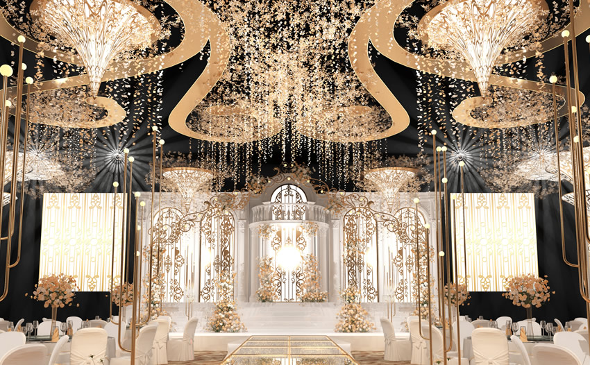 合江花木兰喜事汇金色大厅效果展示